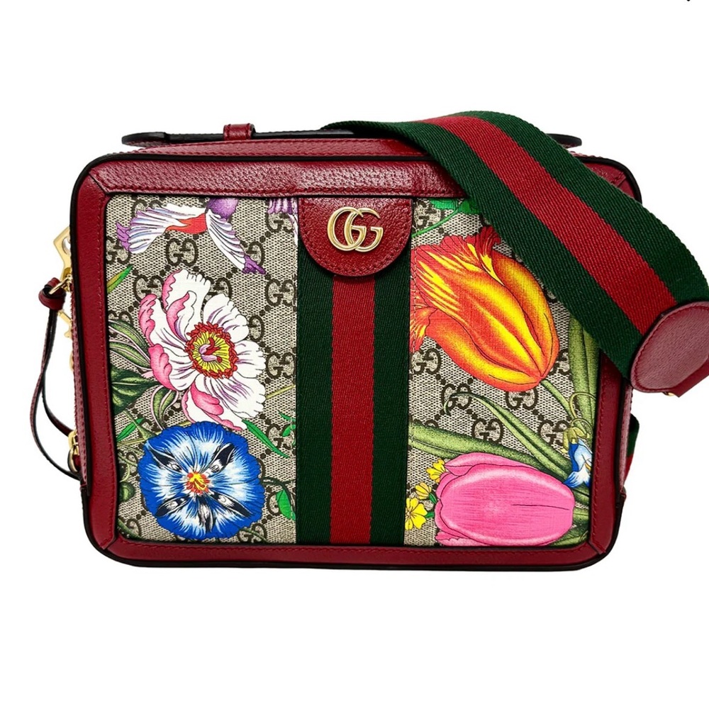 Gucci Ophidia GG Flora Web shoulder bag Multicolor Canvas:Leather